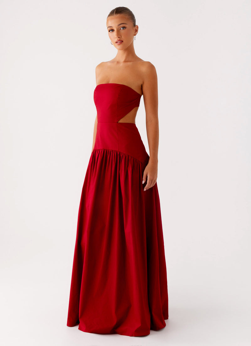 Amari Maxi Dress Red 4 Peppermayo