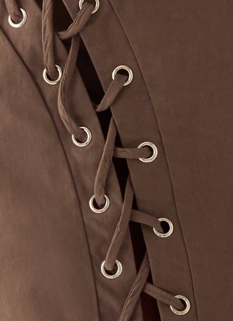 Akirra Mini Dress - Ash Brown