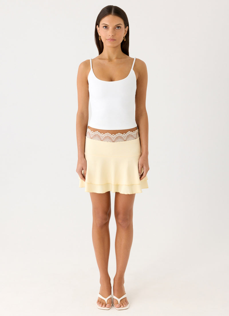 Aleenah Mini Skirt - Yellow