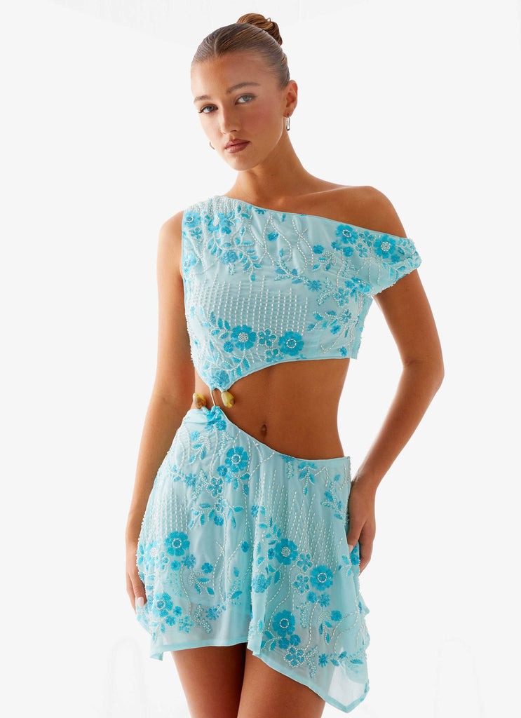 Aletta Sequin Mini Dress - Blue