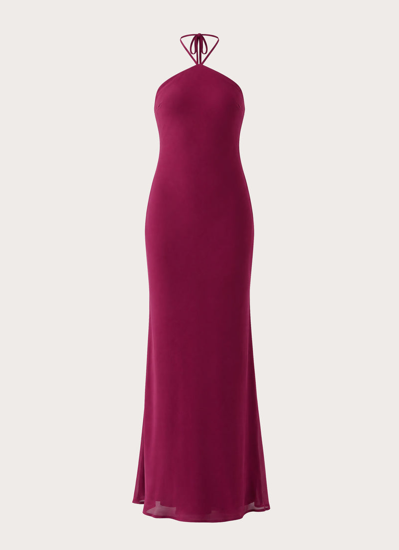 Anouk Halter Maxi Dress - Plum