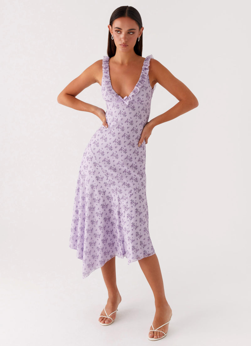 Asteri Midi Dress Lavender Meadow 6 Peppermayo