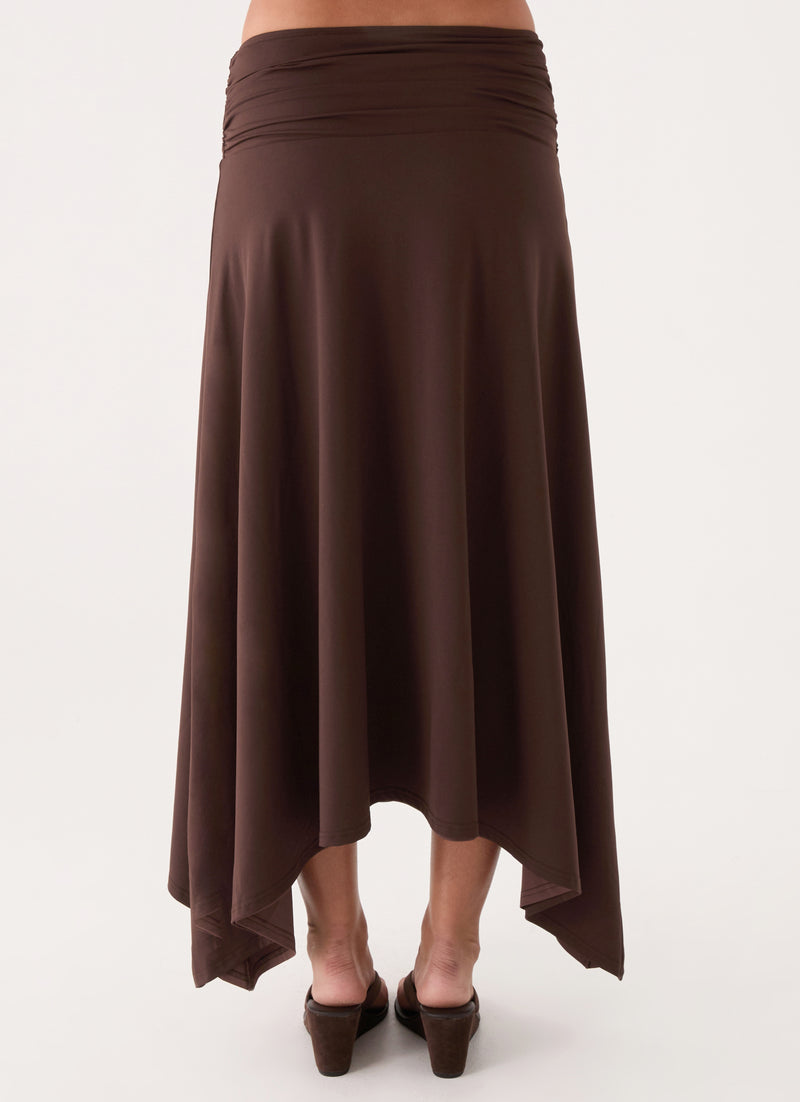 Automatic Midi Skirt - Rose Taupe