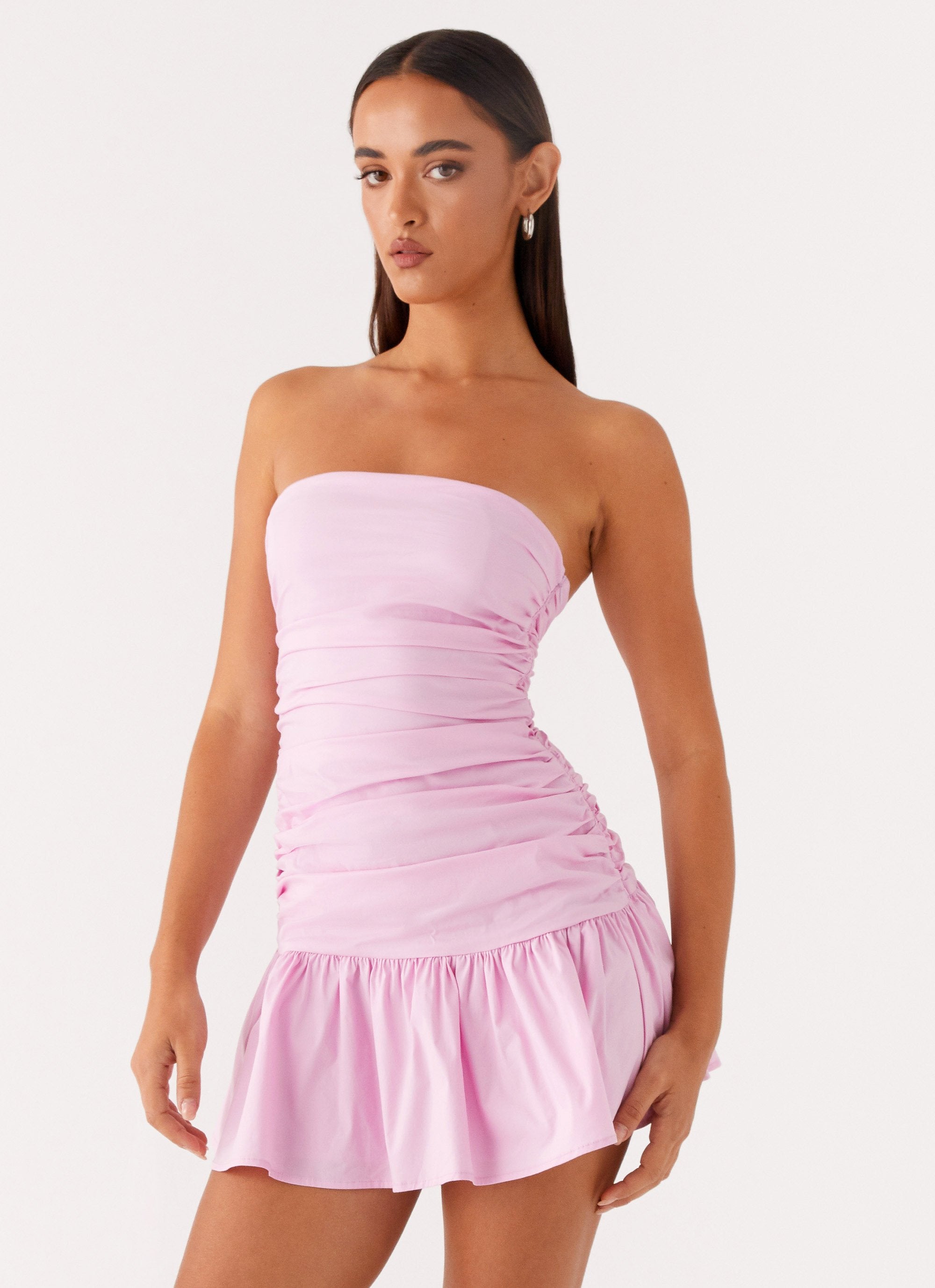 peppermayo pink mini dress Our best selling is now available in Shop the Zion Beaded Dress online now! #peppermayo #fyp Front cowl neckline Mali cut out mini dress