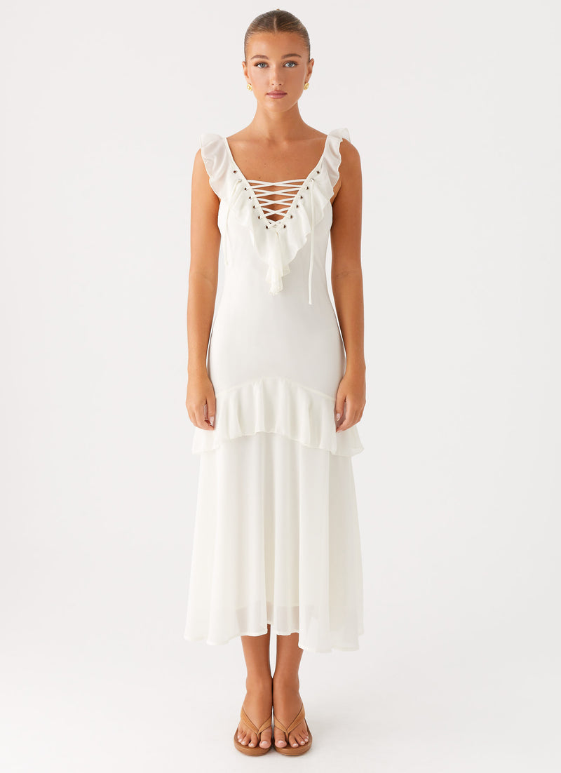 Celie Midi Dress Ivory 1