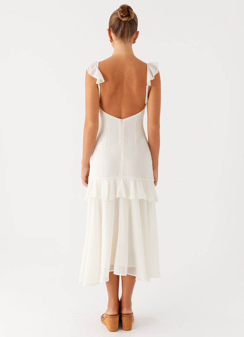 Celie Midi Dress Ivory 3