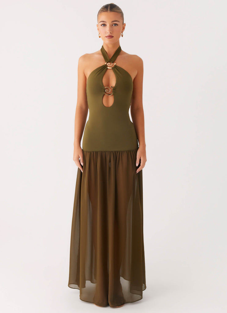 Cypress Kiss Maxi Dress - Khaki