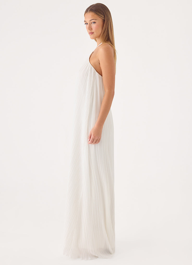 Danni Halter Maxi Dress - White