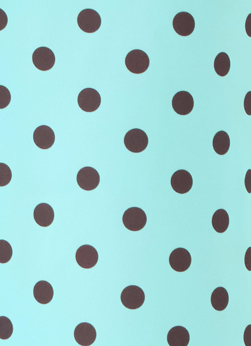 Deacon Low Rise Pants - Aqua Polka Dot