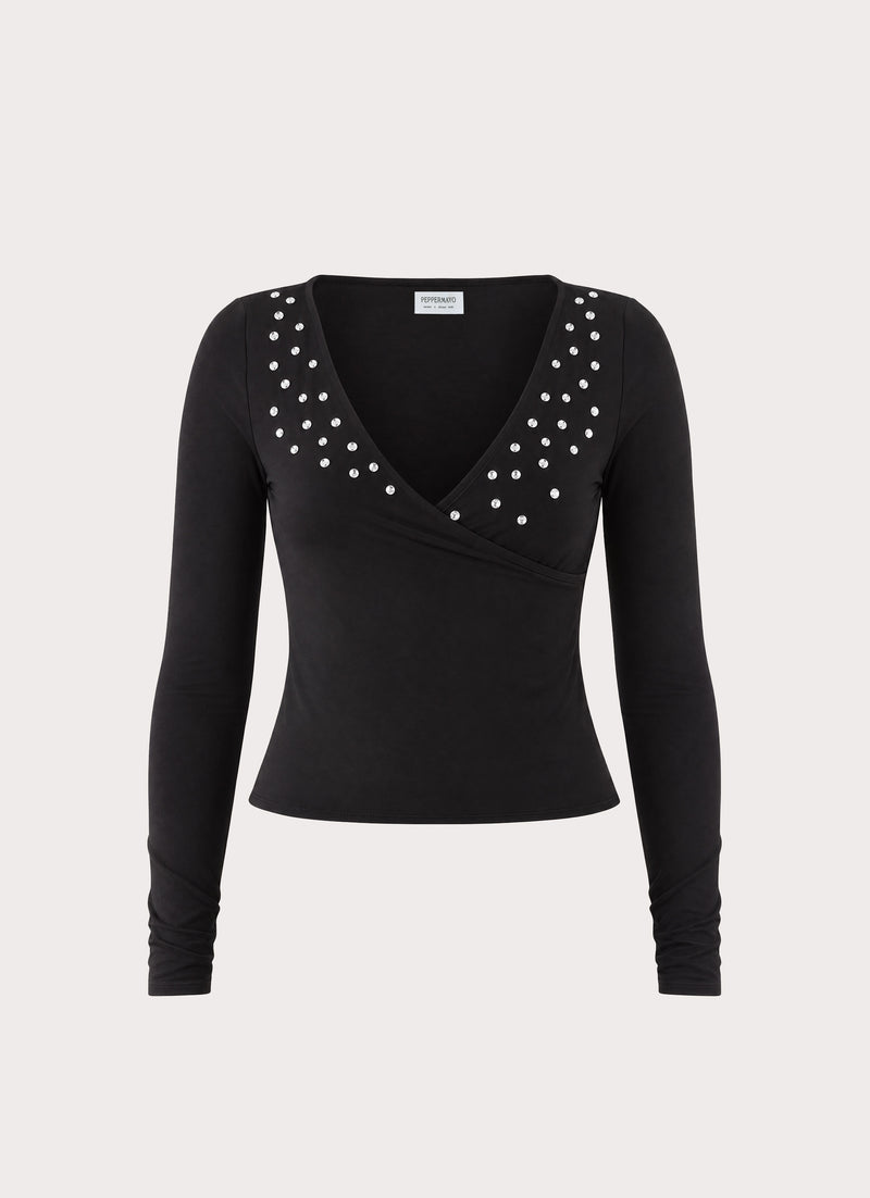 Diana Long Sleeve Top - Black