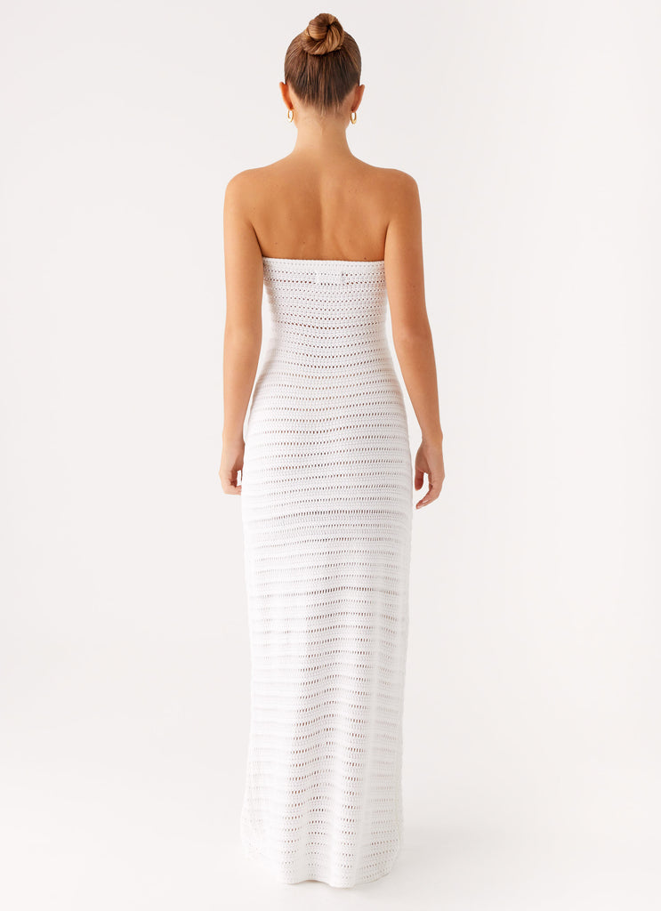 Diaz Crochet Maxi Dress - White