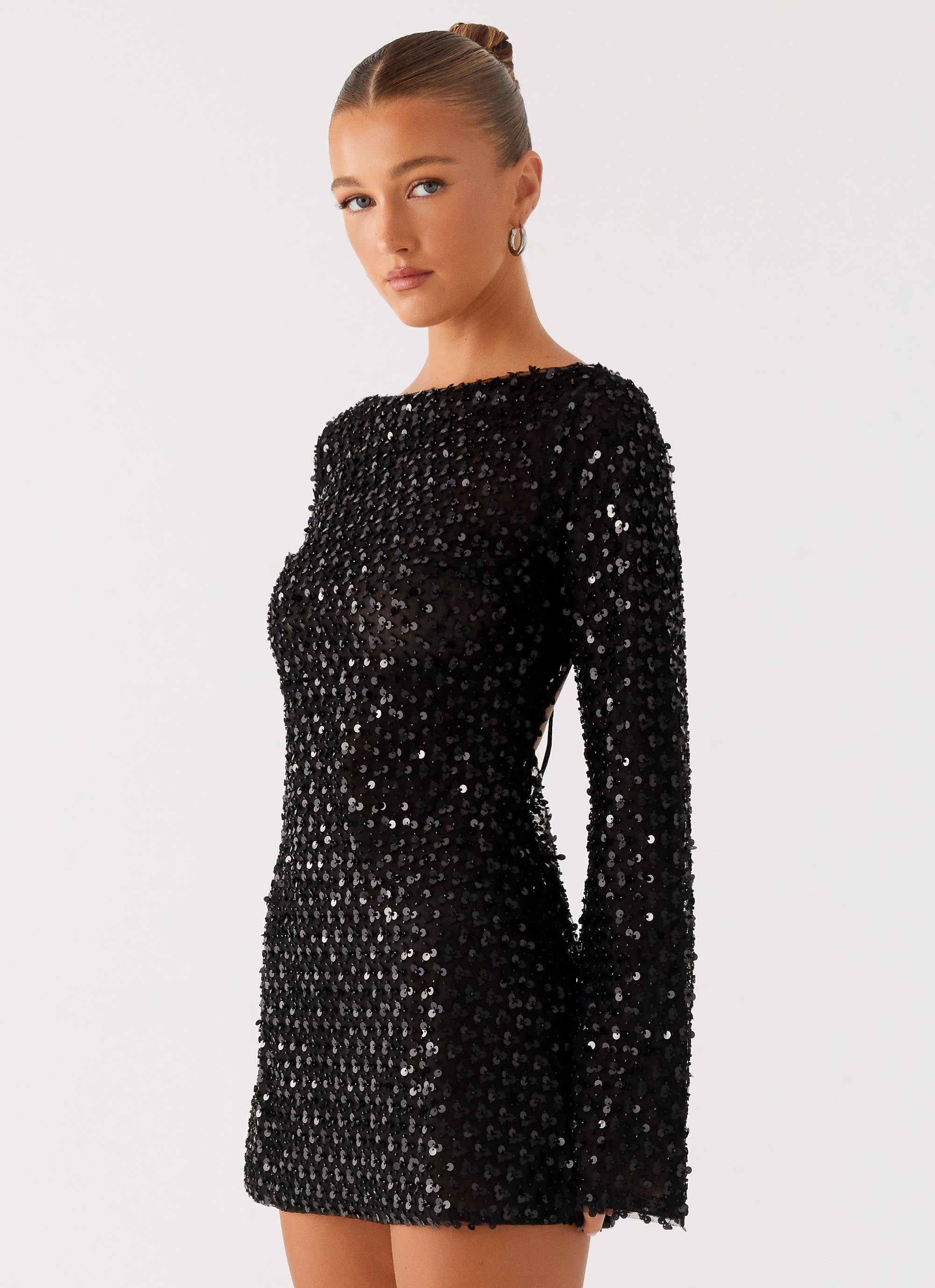 black sequin dress nz Black Sequin Prom Dresses