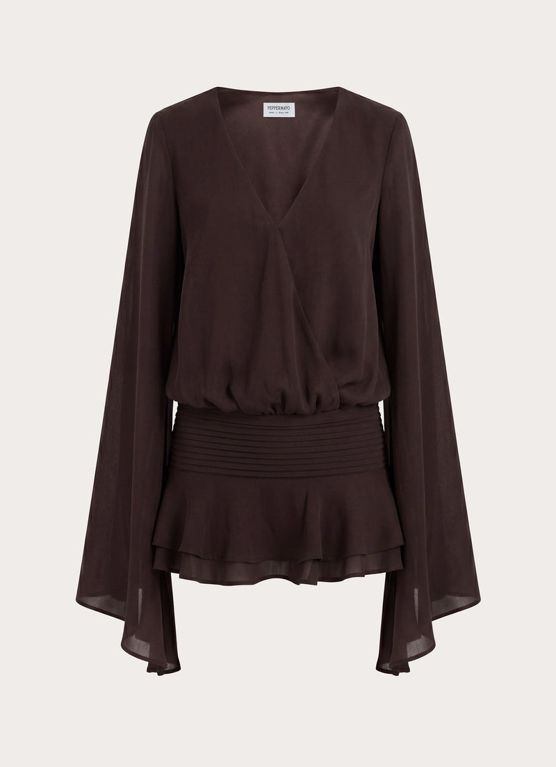 Elisana Mini Dress - Chocolate