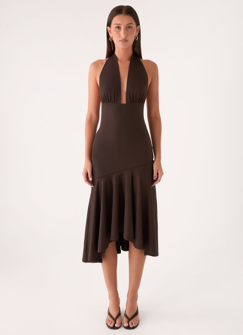 Enyah Midi Dress - Chocolate