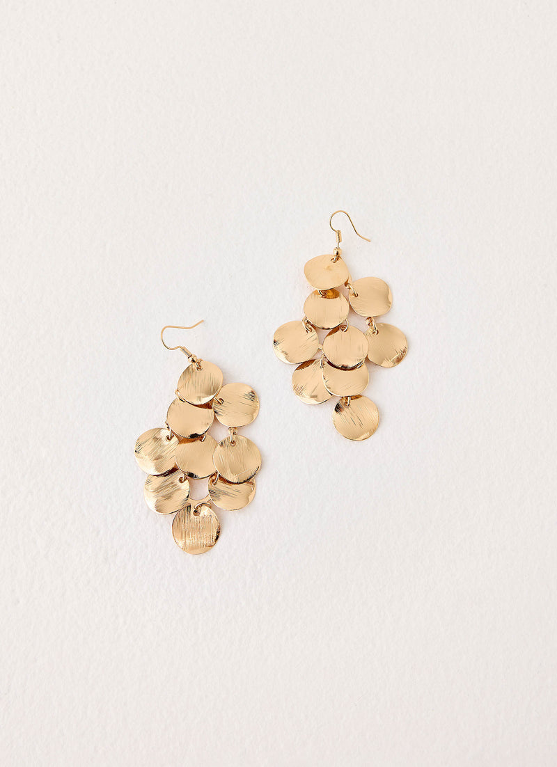 Flower Power Earrings - Gold