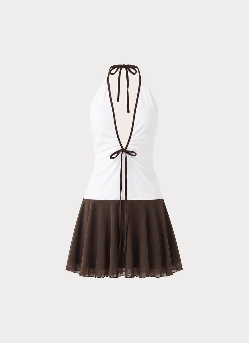 Galina Halter Mini Dress - Ivory