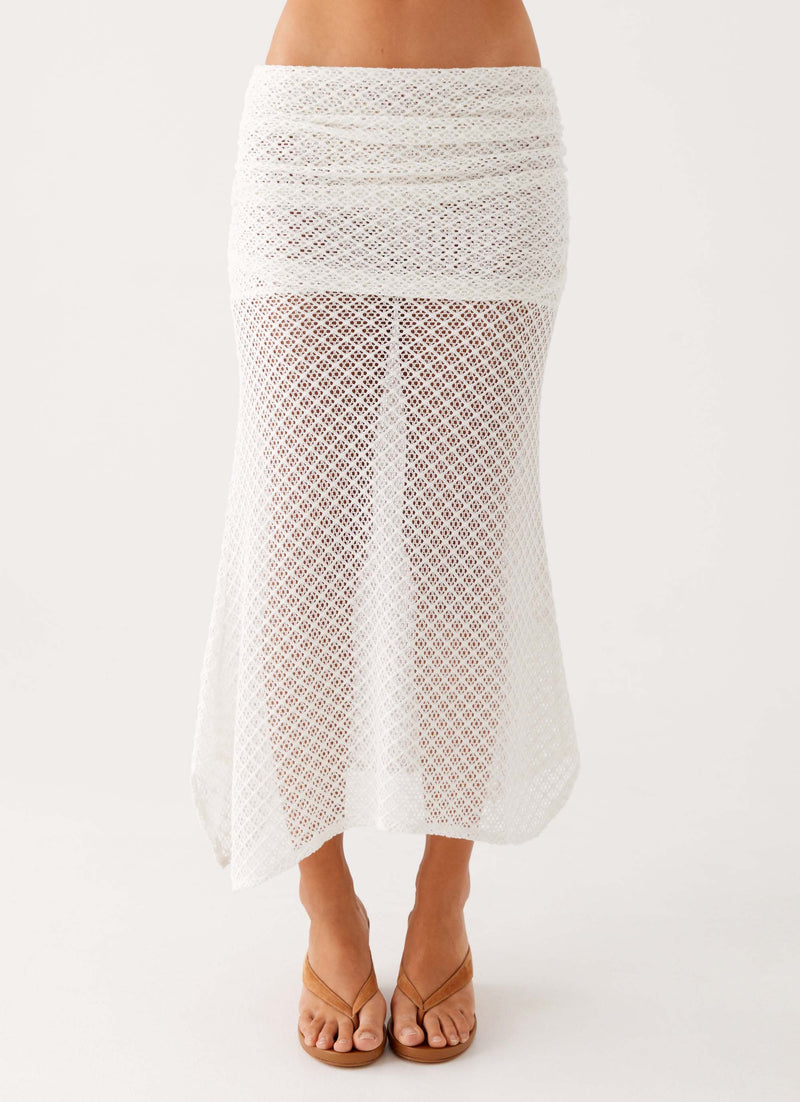 Genesis Midi Skirt White 4 Peppermayo
