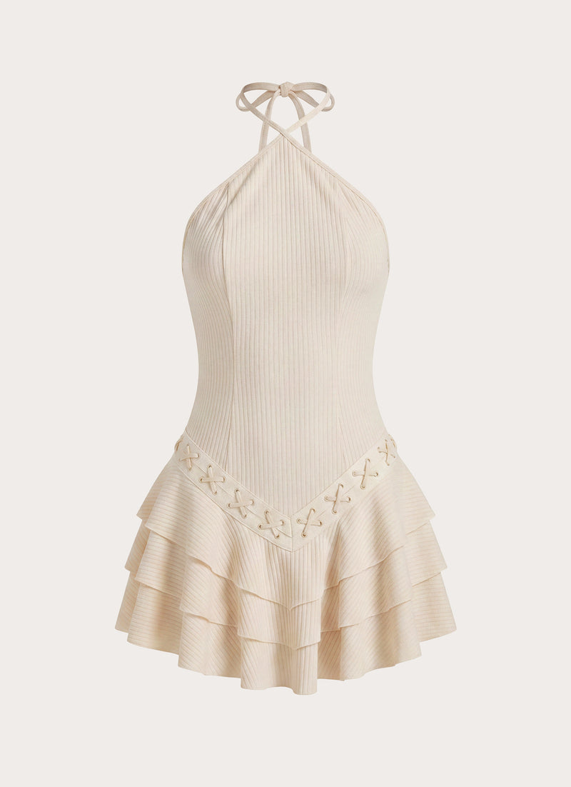 Heart Leigh Mini Dress - Beige