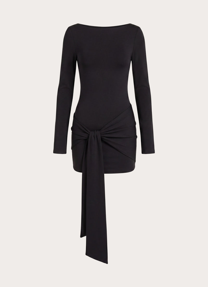 Holiday Scene Mini Dress - Black
