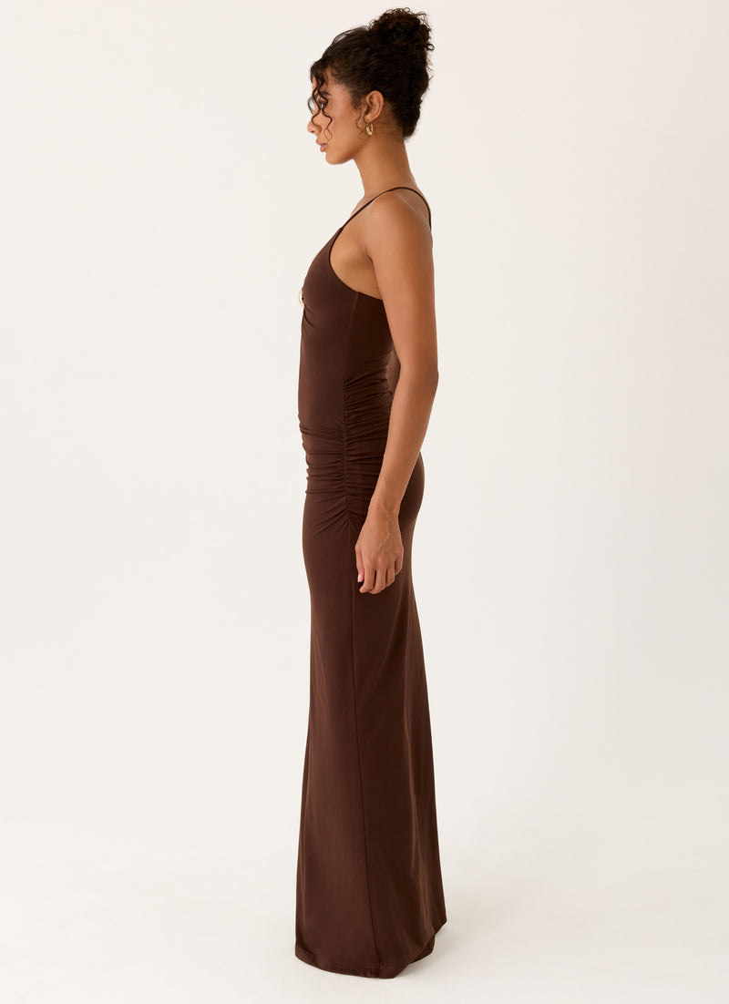 Inez Maxi Dress - Chocolate