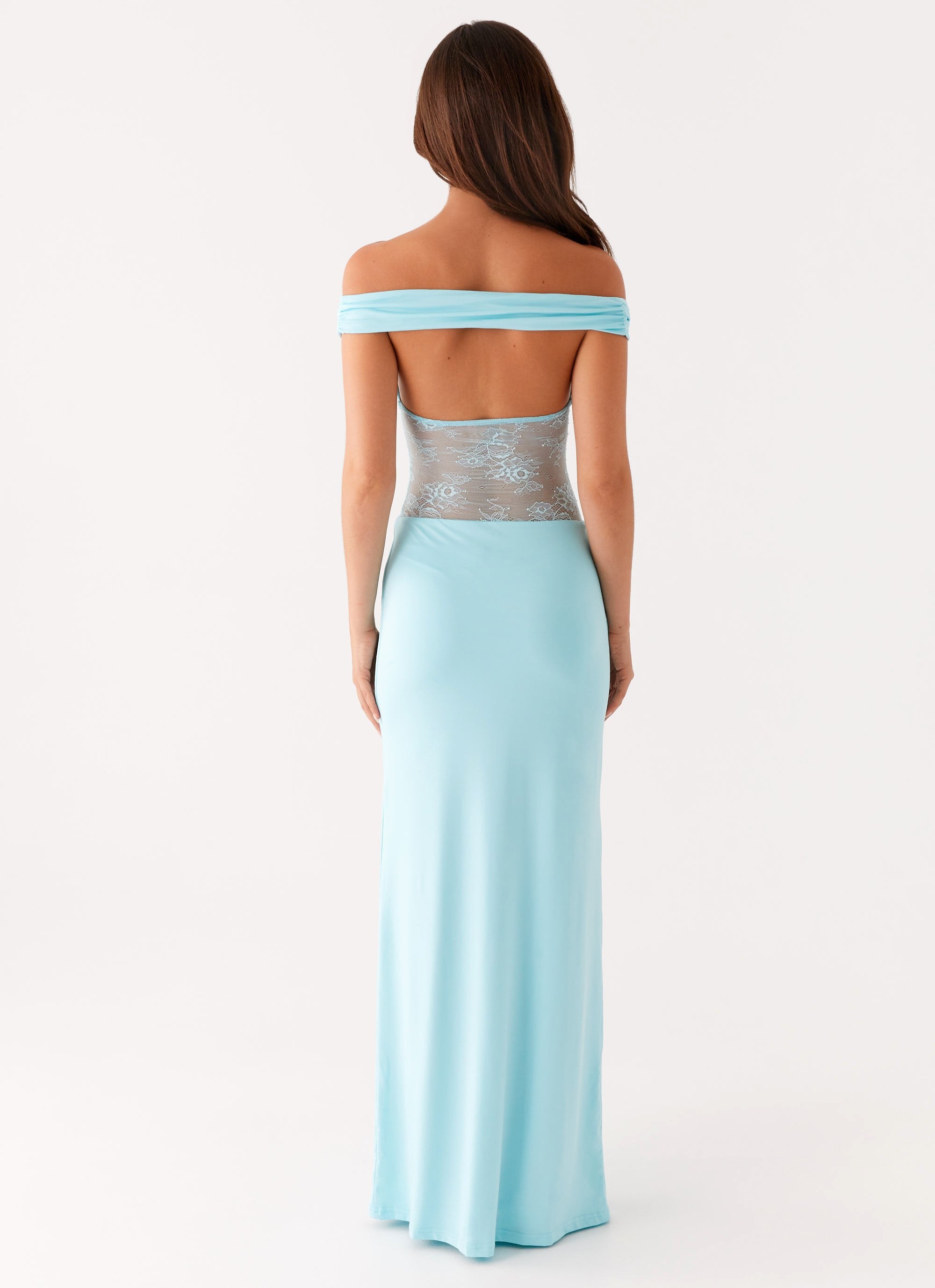 lace dress turquoise Infatuation Lace Maxi Dress