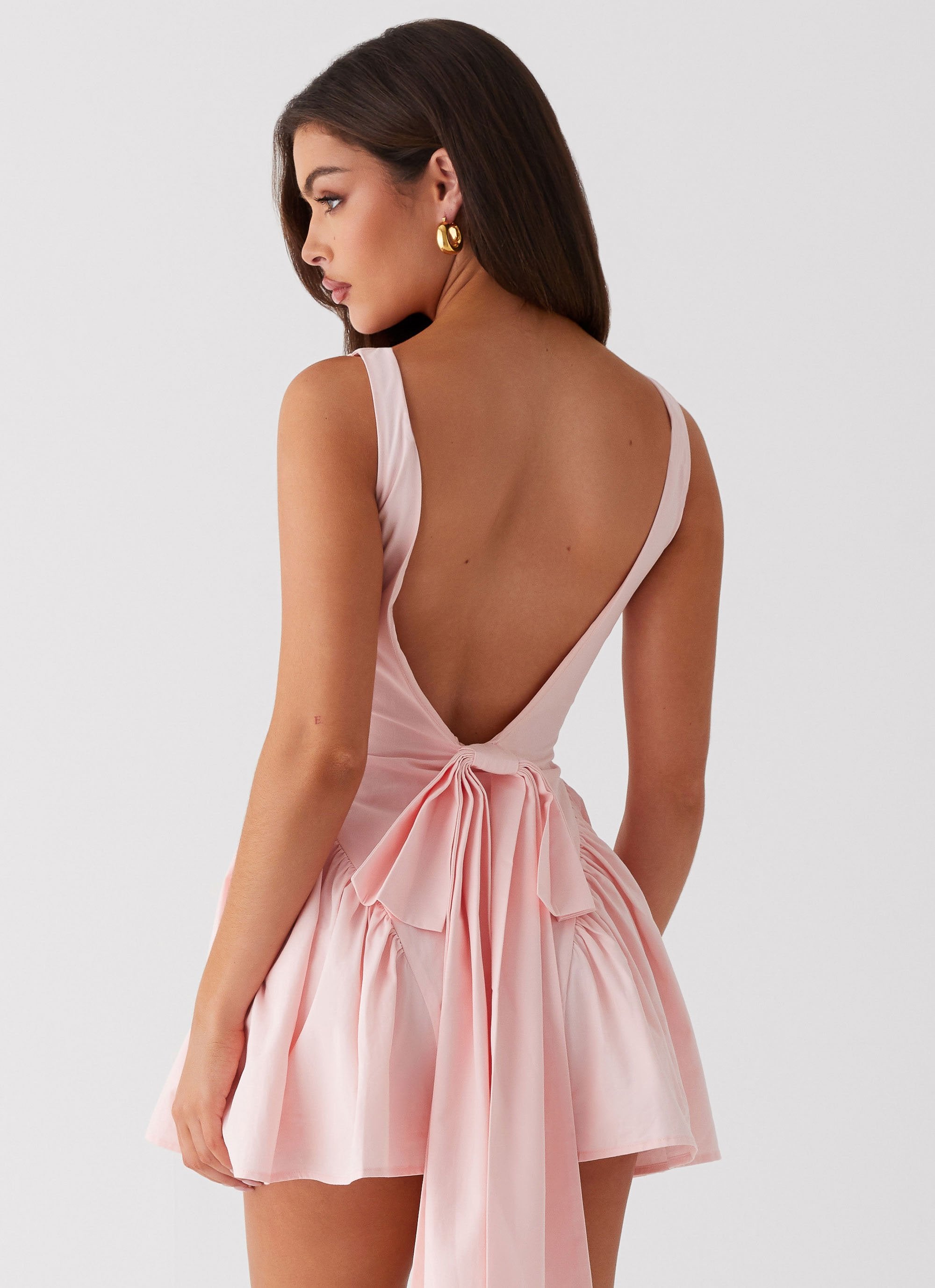 peppermayo pink mini dress How's the view? : @peppermayo Willow Chiffon Dress! #peppermayo #peppermayopartner #dress #pinkdress Invited Mini Dress - Pink