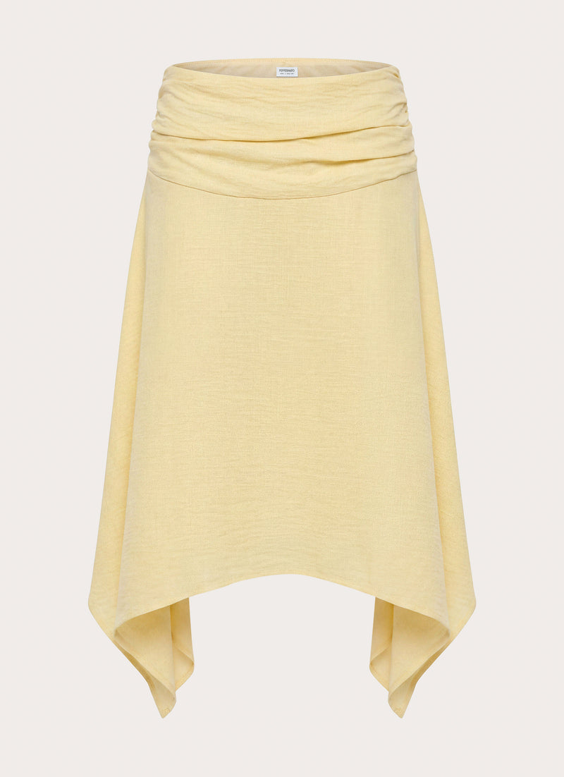 Jude Midi Skirt - Yellow Cream