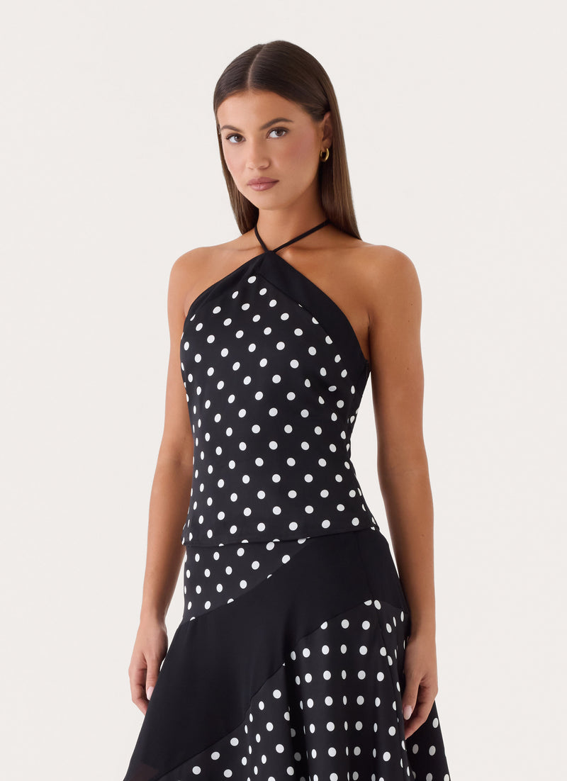 Klose Top - Black Polka Dot
