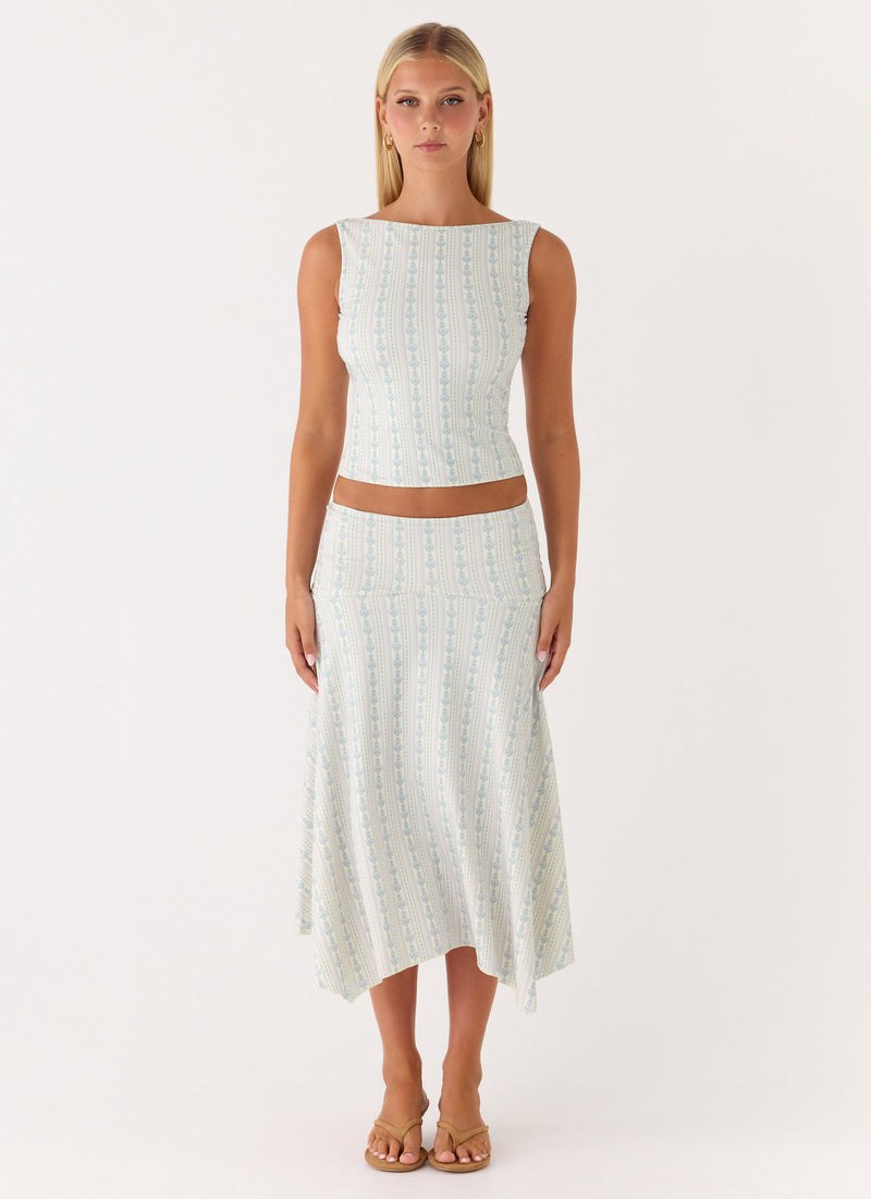 Katta Midi Skirt - Vintage Stripe