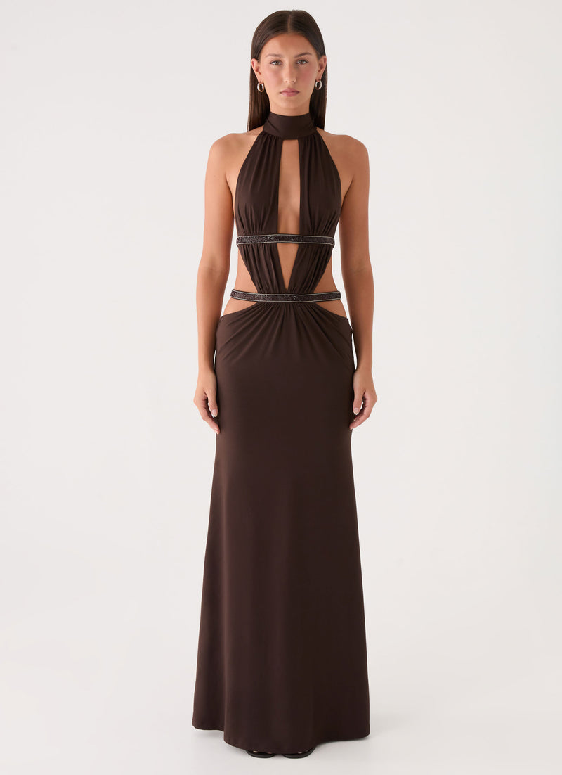 Kendrah Maxi Dress - Chocolate