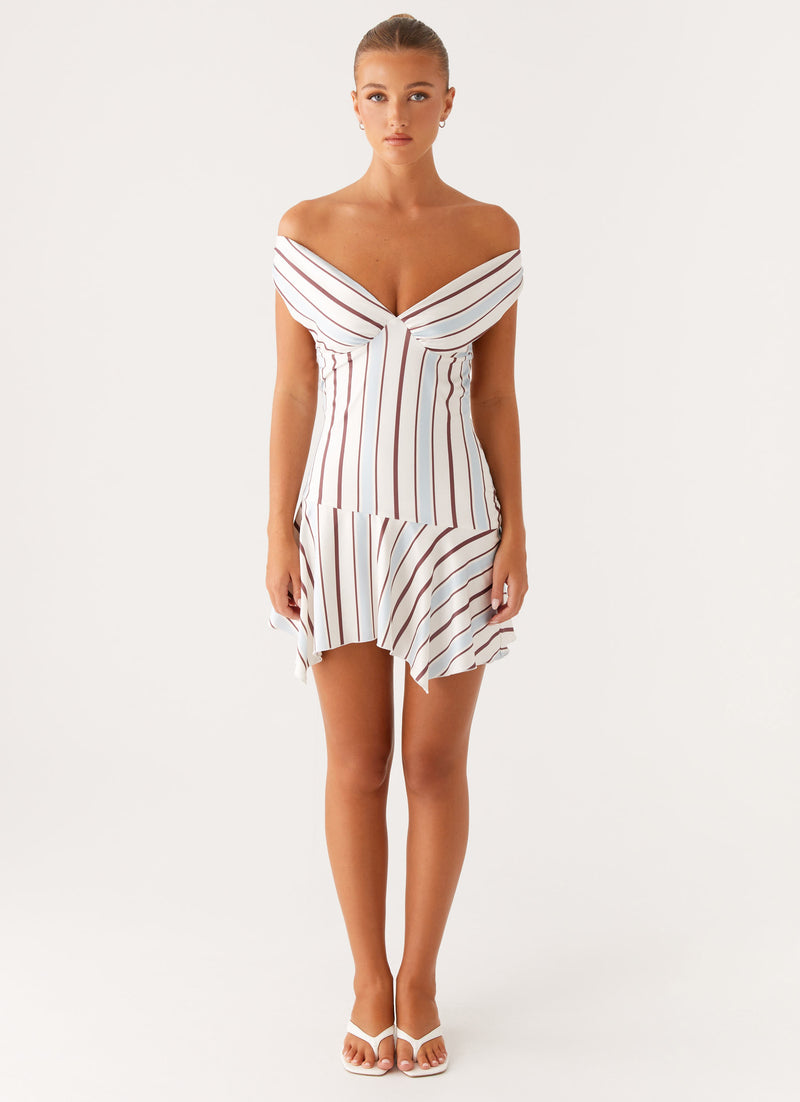 Kirby Mini Dress - Blue Stripe