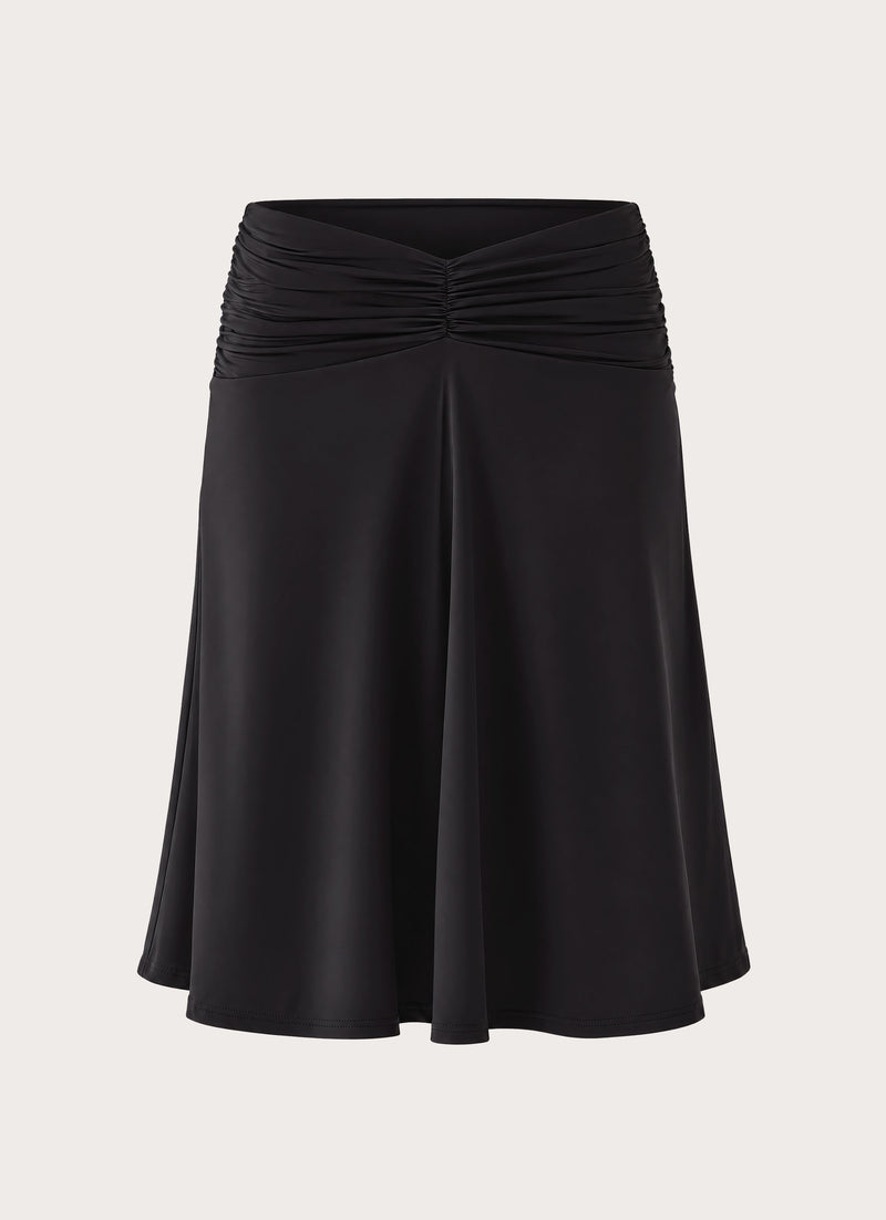 Madelyne Jersey Midi Skirt - Black