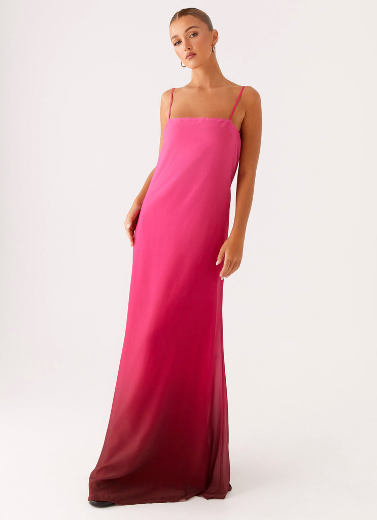 Marianne Maxi Dress - Fuchsia Gradient