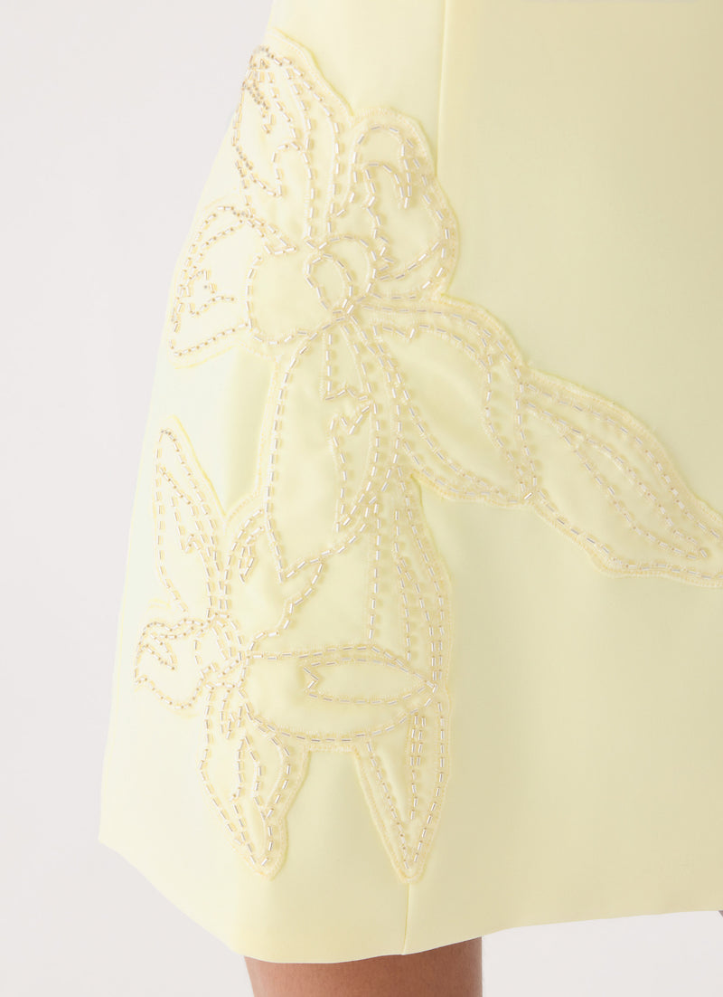 Marta Strapless Mini Dress - Yellow