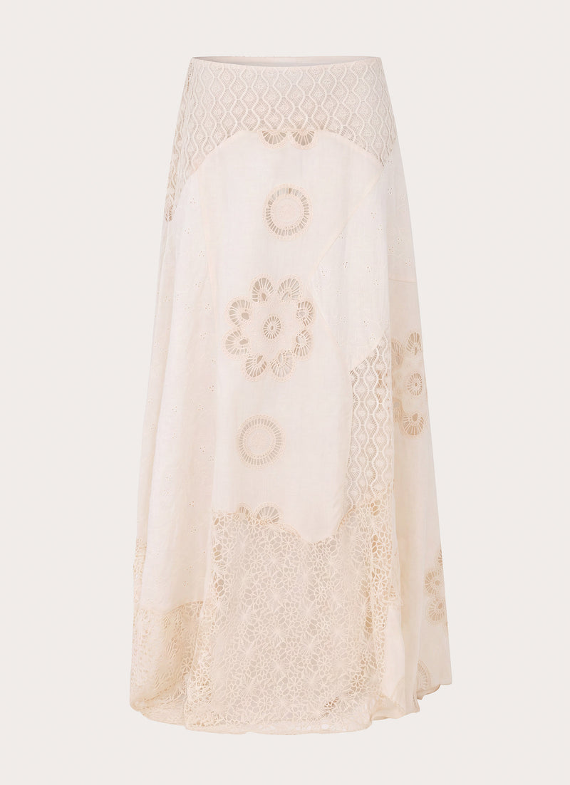 Marzia Maxi Skirt - Ivory