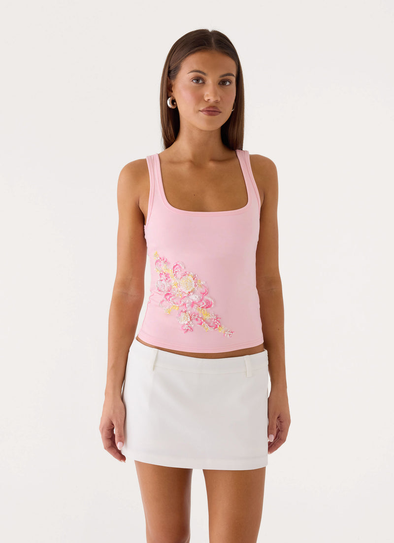 Michele Floral Top - Pink