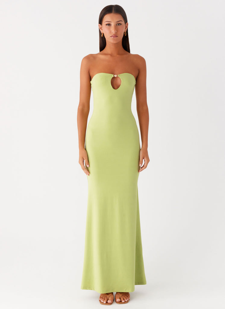 Moara Cut Out Maxi Dress - Lime Green