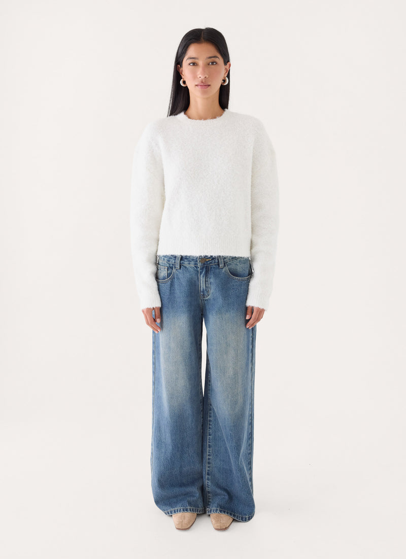 Nolina Knit Sweater - White