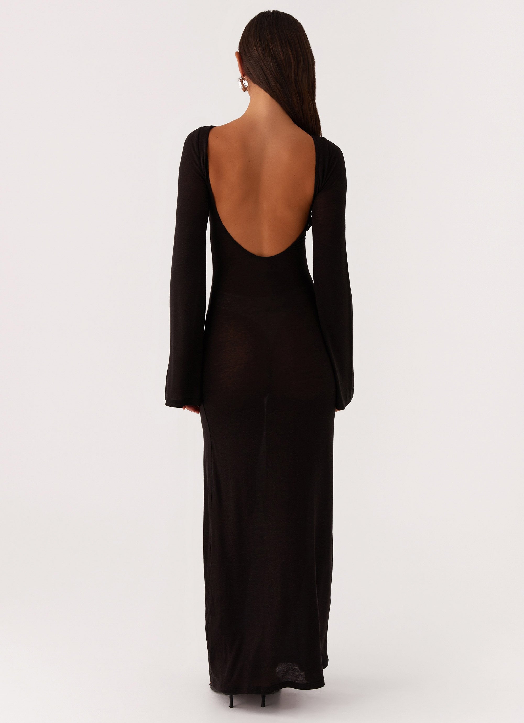 Olivia Long Sleeve Maxi Dress - Black Peppermayo Olivia Long Sleeve Maxi Dress - Black Peppermayo