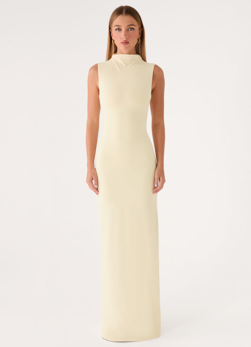 On My Time Maxi Dress - Baby Yellow