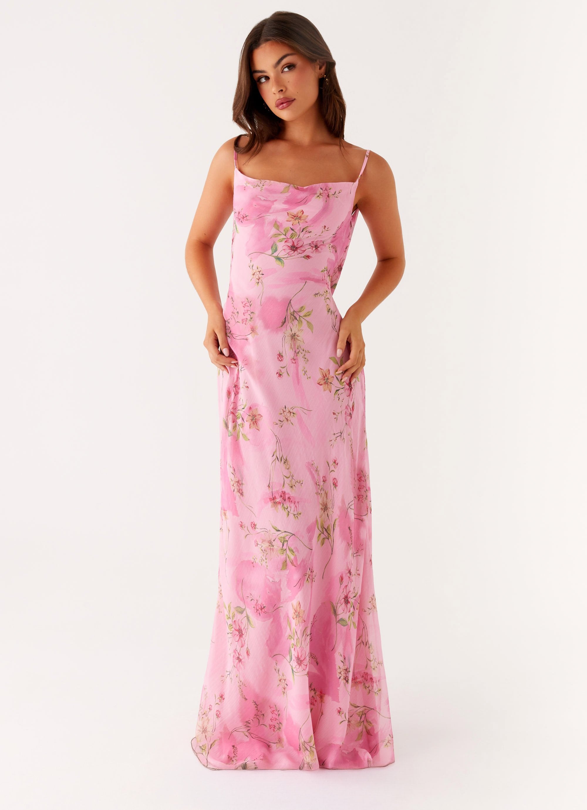 floral maxi dress nz Empire waist Boho Harlequin Floral Maxi Dress