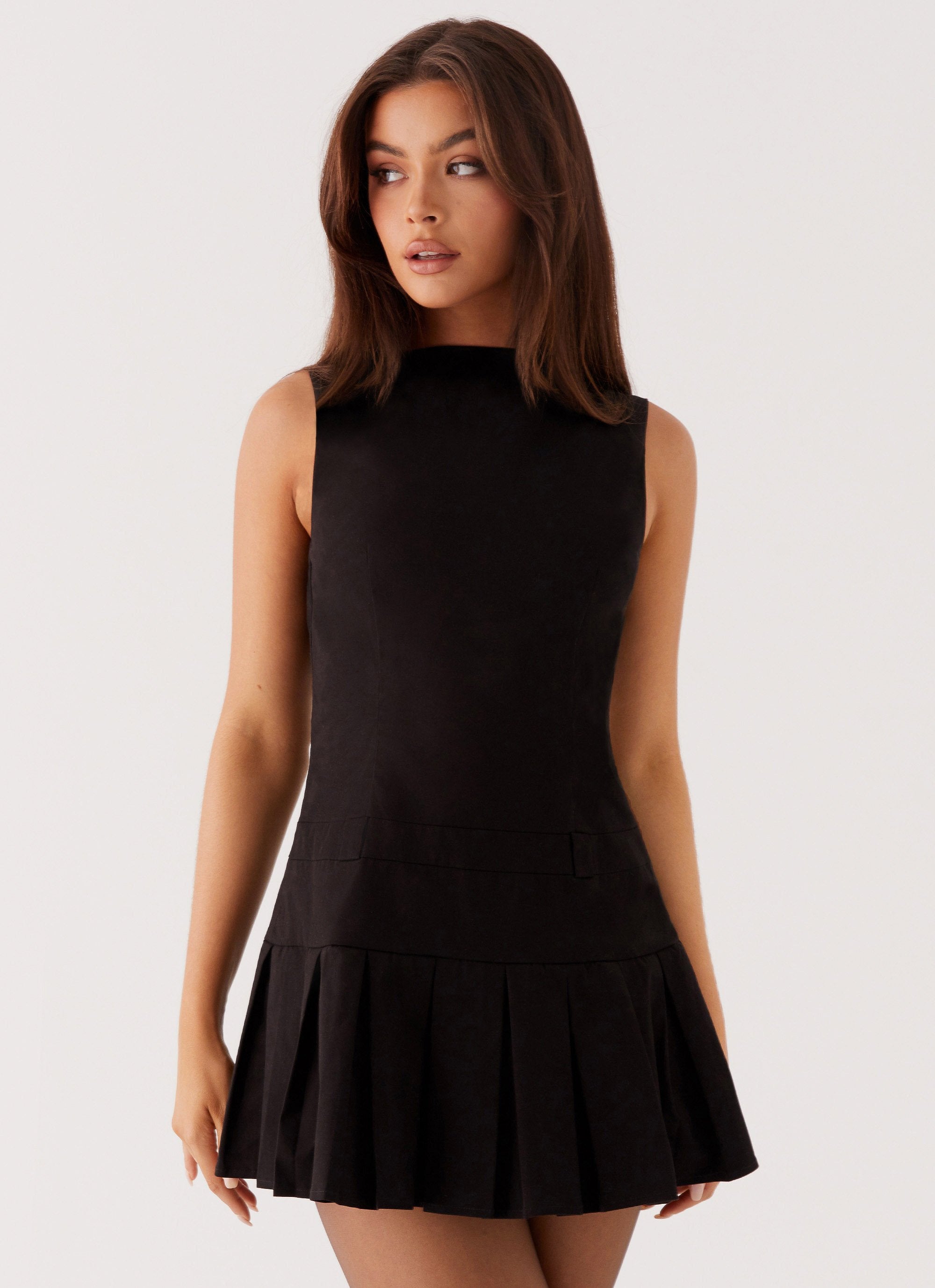 Twilight Pleated Mini Dress - Black Peppermayo Twilight Pleated Mini Dress - Black Peppermayo
