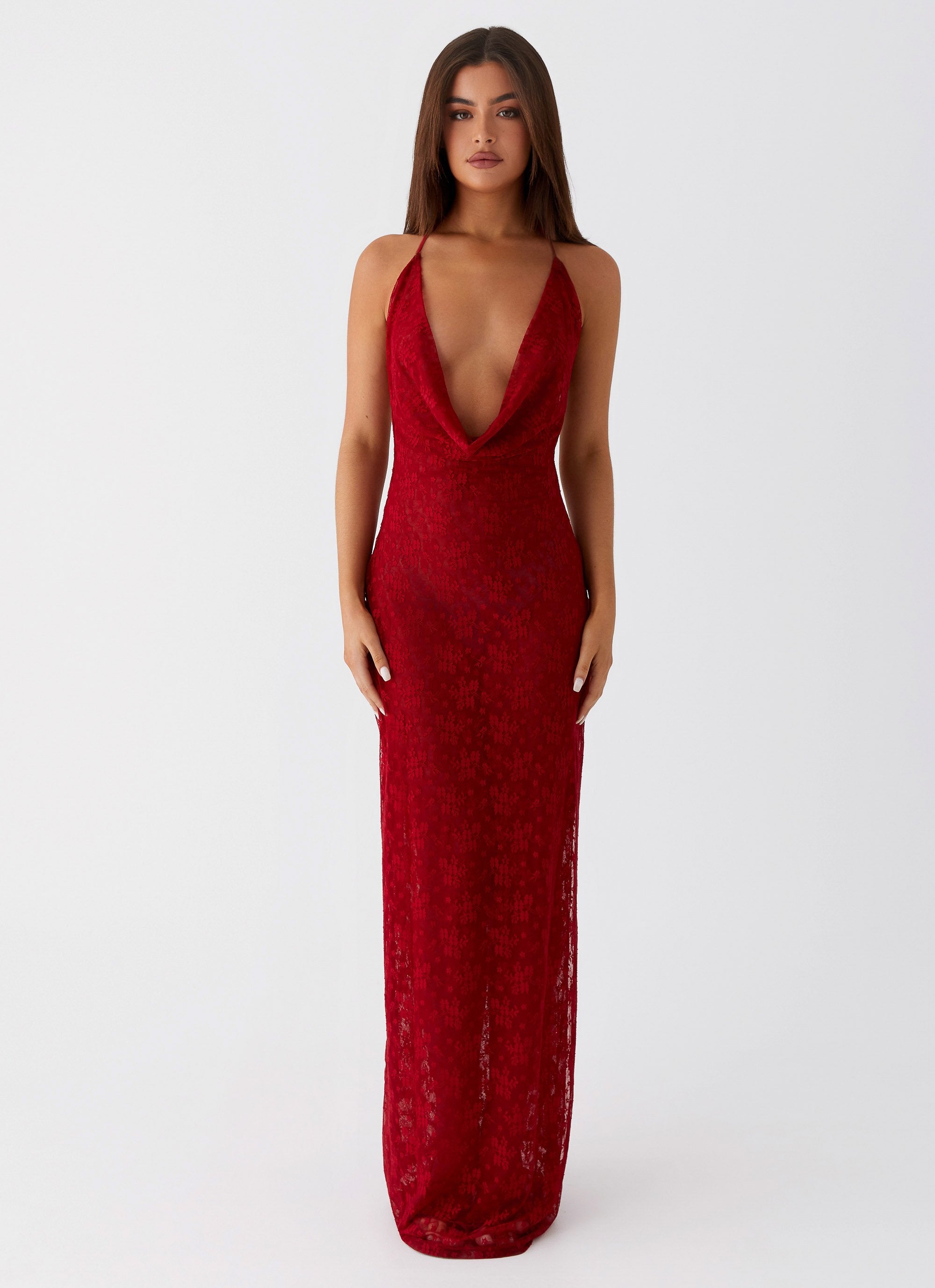 Champagne Coastline Maxi Dress - Dark Red Peppermayo Champagne Coastline Maxi Dress - Dark Red Peppermayo