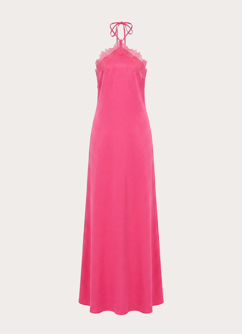 Samaria Halter Maxi Dress - Berry