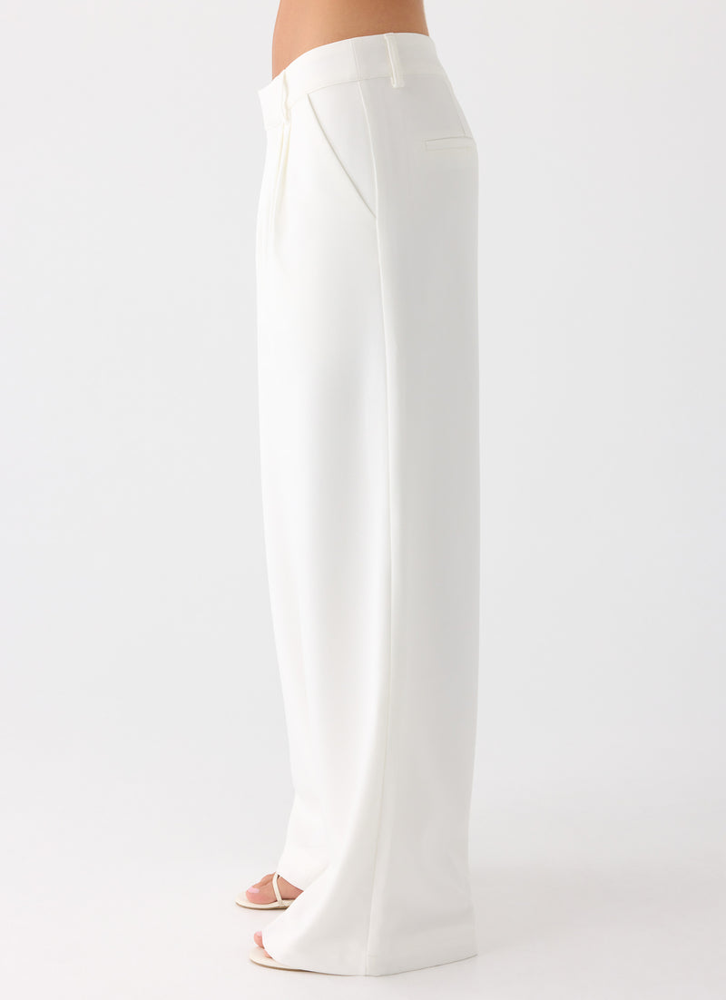 Samuel Low Rise Suiting Pants - White