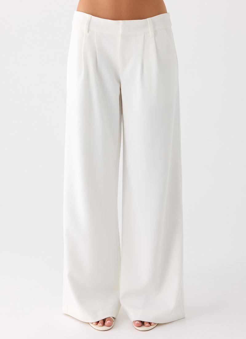 Samuel Low Rise Suiting Pants - White