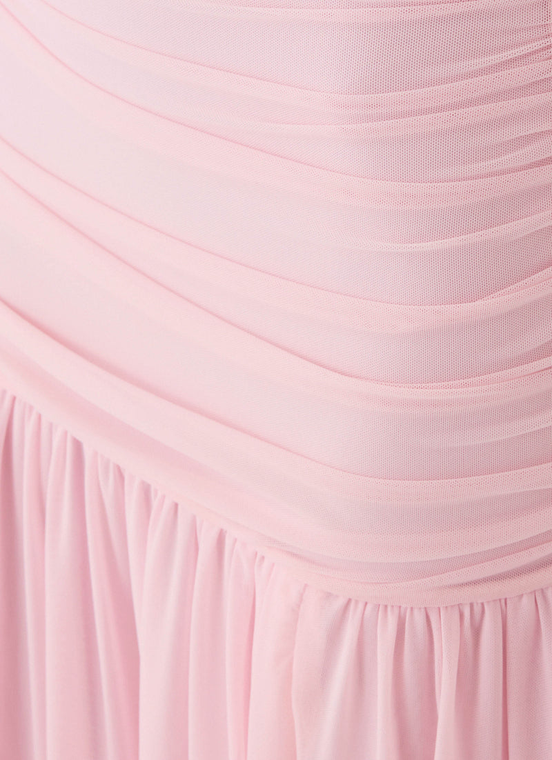 Solea Strapless Maxi Dress - Cotton Candy Pink