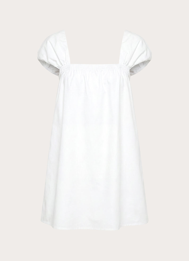 Sugar Blush Cotton Mini Dress - White