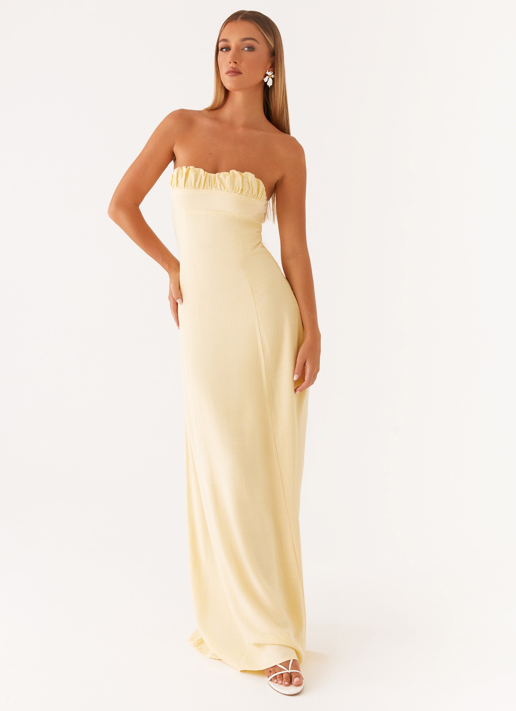 linen maxi dress nz Heavyweight Linen Maxi Dress: Rusty Orange Boho Gown, Faux Wrap Style