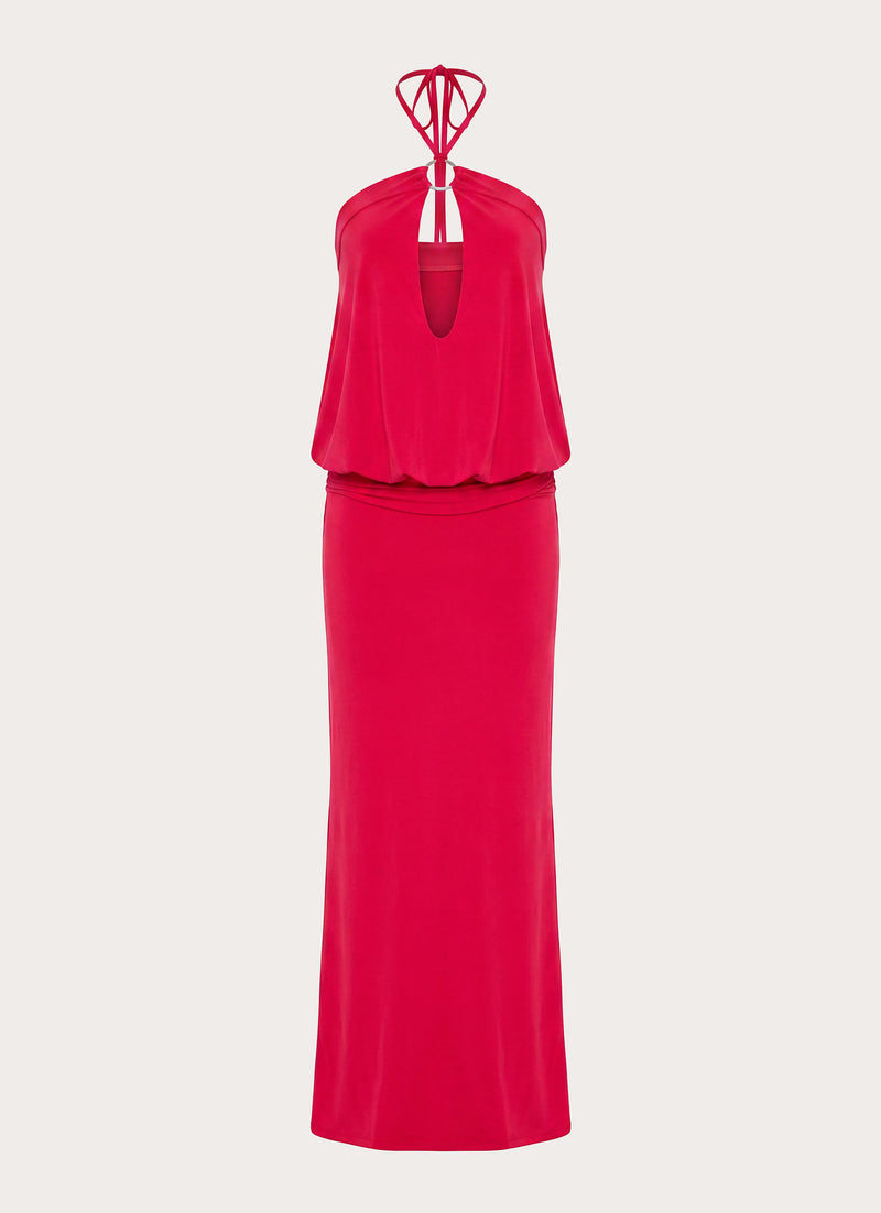Telling You Maxi Dress - Red Magenta